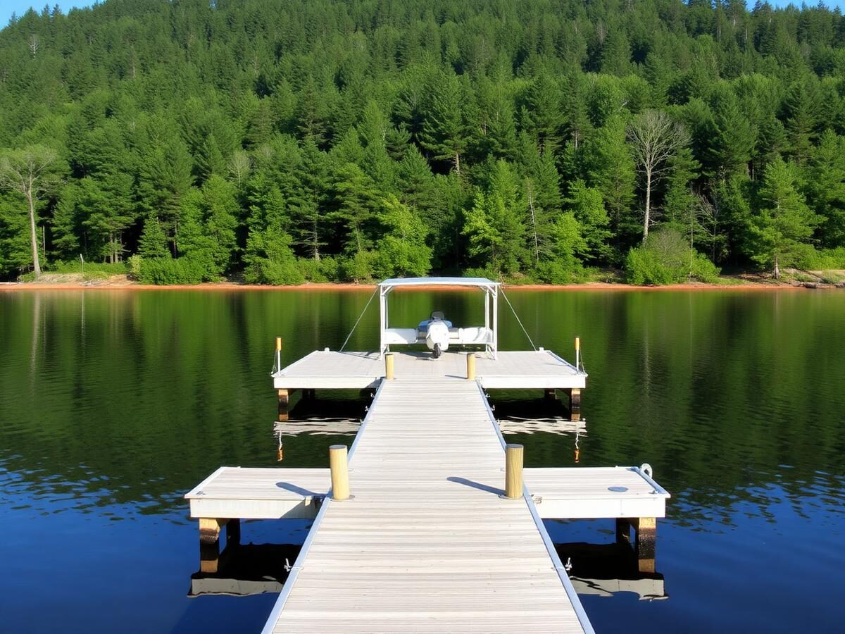 Lake Dock With Covered Slip