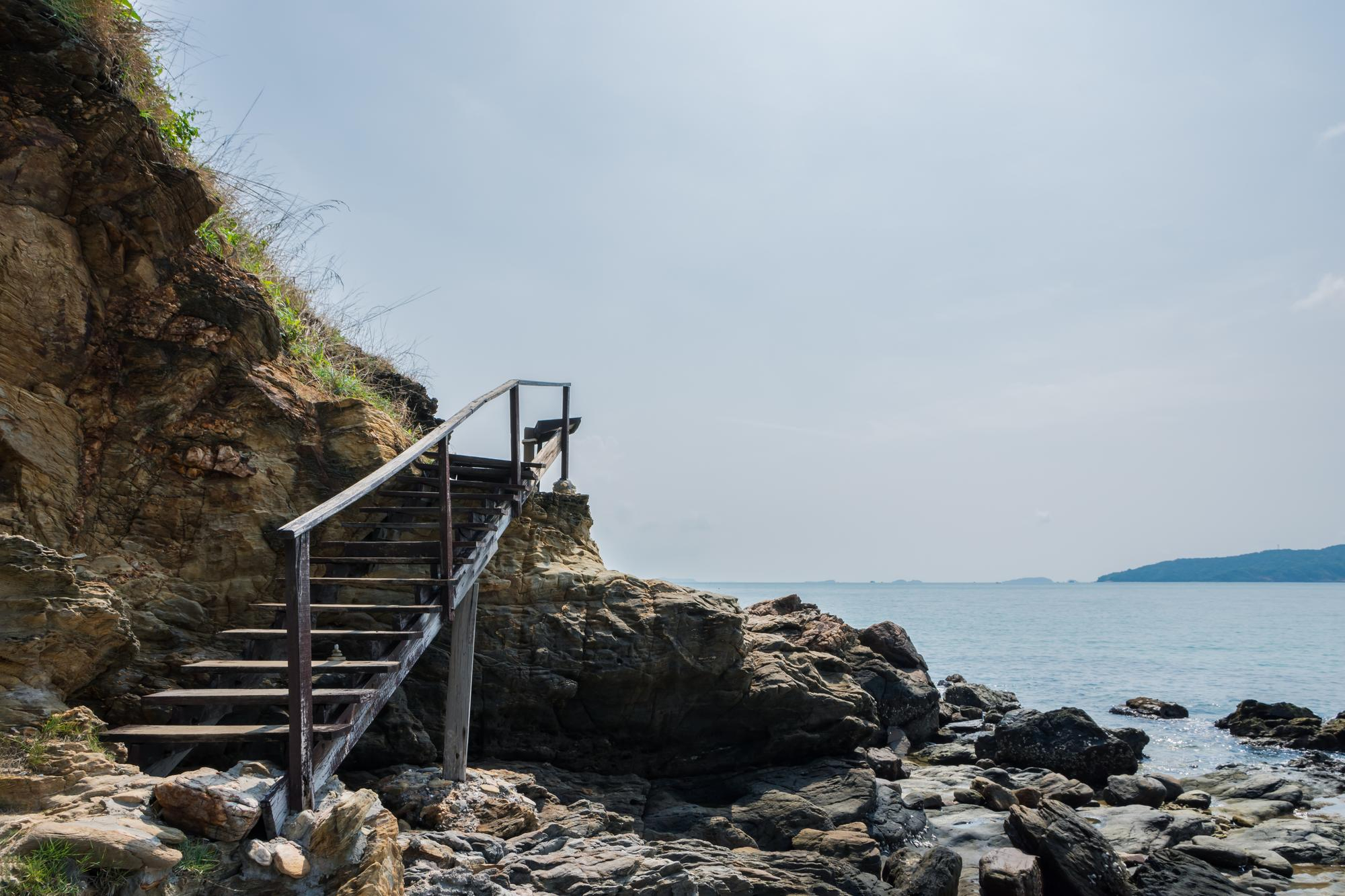 Seawall & Beach Access Steps